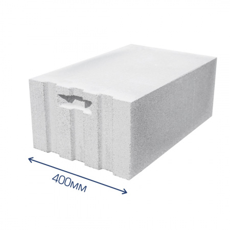 Блок газобетонный с пазом, гребнем и захватом для рук 625x300x250, D500 Пораблок 